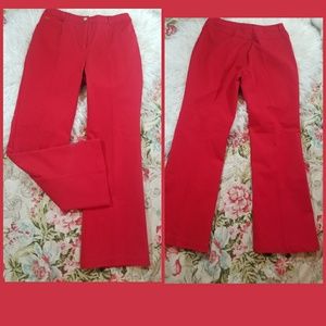 St. John Pants - ST JOHN Sport Marie Gray RED COTTON STRECH PANTS St. John Pants - ST JOHN Sport Marie Gray RED COTTON STRECH PANTS